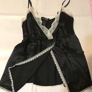 Heart Moon Star ♥️🌙⭐️black silk chemise